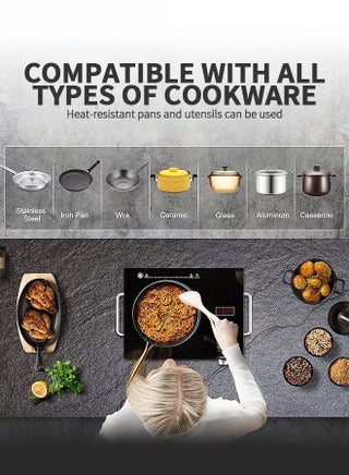 Induction Cooker,Electric Induction Countertop Burner With 2 Handle And LCD Sensor Touch Timer,6 Power Induction Burner For Cooking Induction Cooktop - view 5